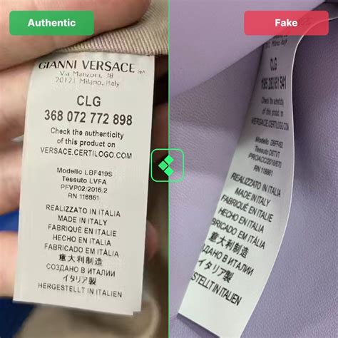 is versace collection fake|authentication of versace products.